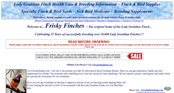 Desktop Screenshot of friskyfinches.com
